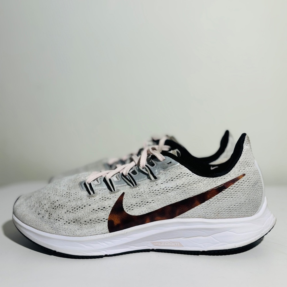 Nike Air Zoom Pegasus 36 Ivory Gray Pattern CU4822-001 Running Sneakers Size 9.5